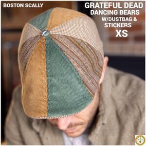 Boston Scally GRATEFUL DEAD Collab 8 Panel Cap XS W/ Dust Bag & Stickers